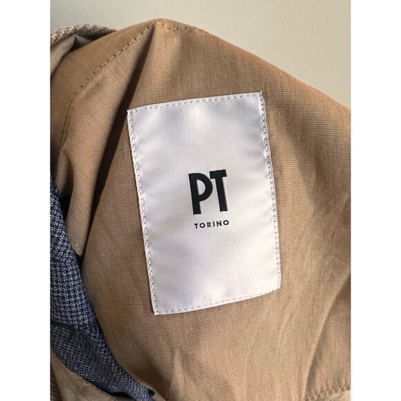 PT Torino Super 100's Fleece Wool Gentleman Fit Trouser Pants Blue Men's Size 54 - Picture 14 of 14